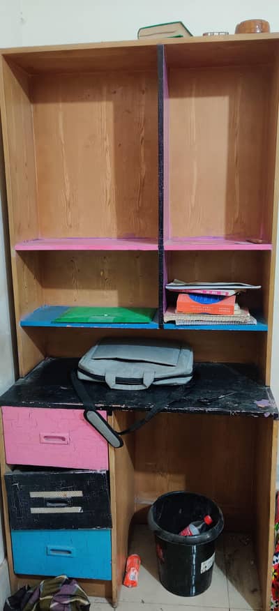 Bookshelf with Study Table for Sale