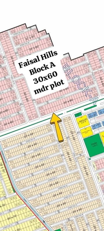 Faisal Hills 8 Marla Plot on Main Double Road For Sale