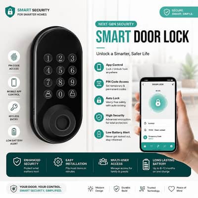Smart Deadbolt Lock AF-09D, New Smart Lock For Sale Call For Price