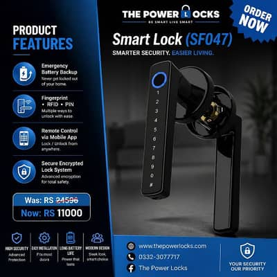 Smart Door Lock with Fingerprint Keyless Security System Digital Locks