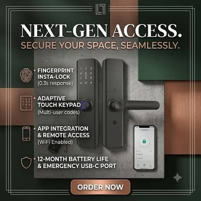Modern Smart Door Lock S1059, No Keys Needed Premium Security Solution
