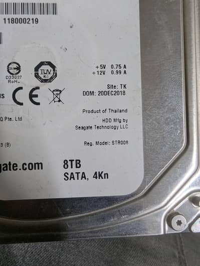 8TB Sata harddrive 3.5HDD seagates