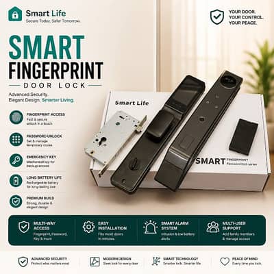 Premium AI Smart Lock | Face Unlock, Fingerprint, Video Doorbell Locks
