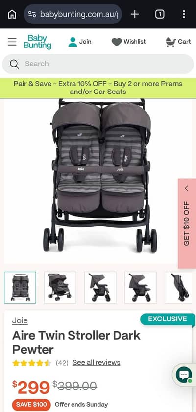 Joie Aire Twin Stroller