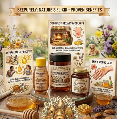 100% Pure Raw Honey  -  No Sugar Added  -  Taste Karo Phir Lo