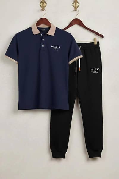 New Blue Printed Track Suit for Men MILANO Polyester