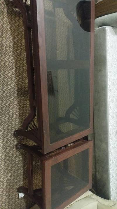 1 small and 1 large glass table for sale