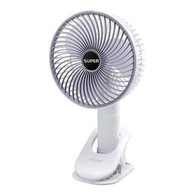 Rechargeable white ABS FAN for Hot weather