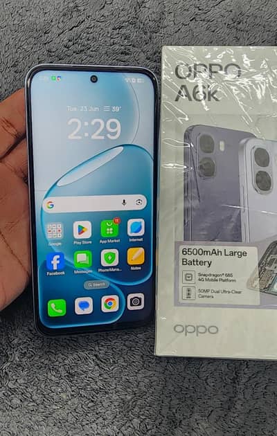 OPPO A6k 8/128 full Warranty with Complete Box