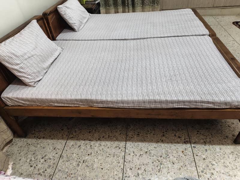 2 single beds 1