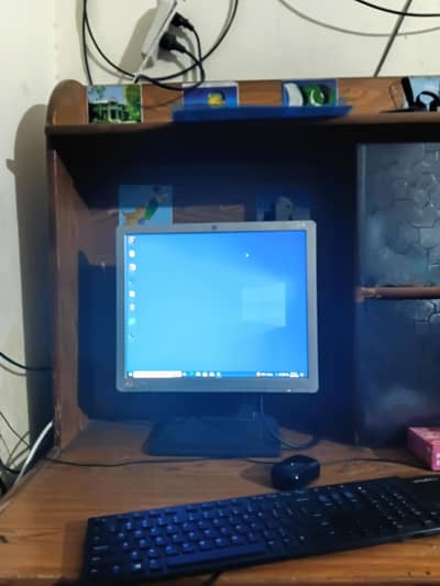 full computer setup keyboard mouse hp l1750 lcd dell corei3