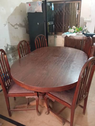wooden dining table