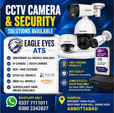 Hikvision CCTV Camera Dealer | Eagle Eyes ATS Abbottabad