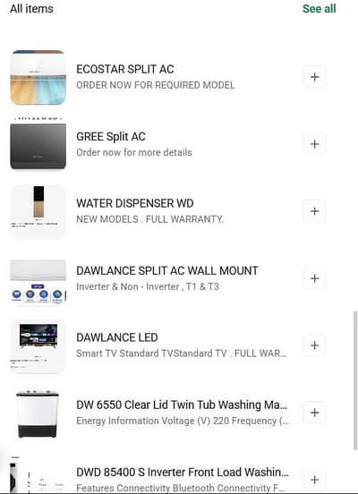 ALL BRANDED HOME APPLAINCE
