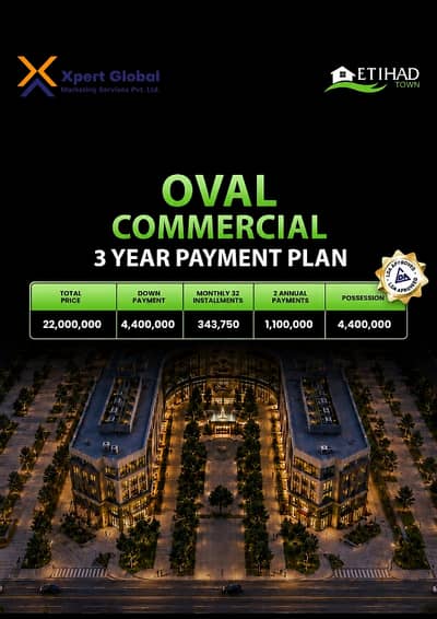 OVAL COMMERCIAL PLOT at DISCOUNTED PRICE AVAILABLE