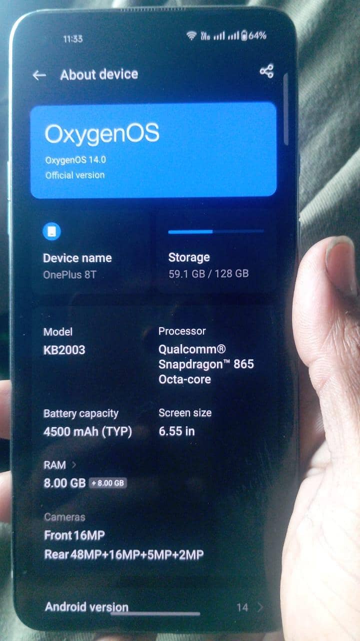 One Plus 8T 0