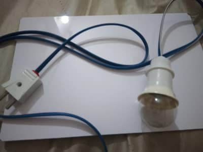 ready to use bulb holder with 1.5 m wire and plug and free delivery
