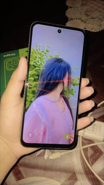 Infinix hot 50i 6 gb raam 128gb memory goo battry health