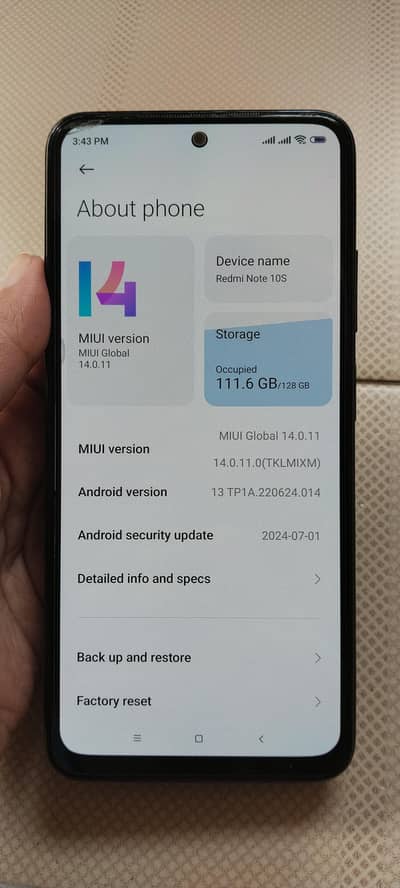 Redmi note 10s