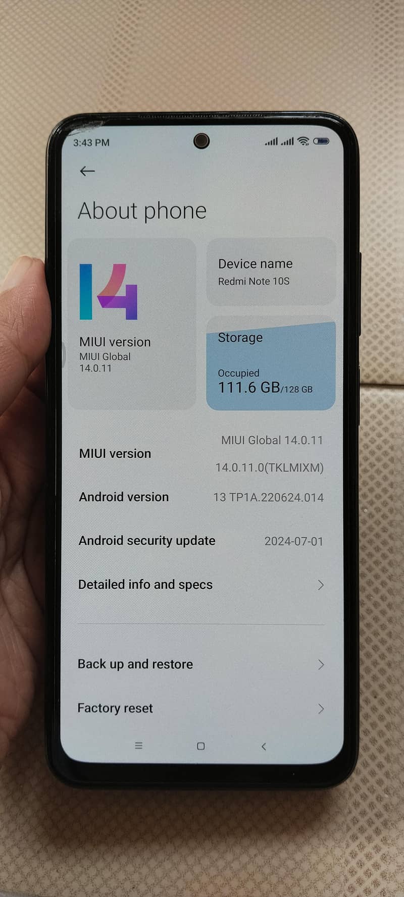 Redmi note 10s 0