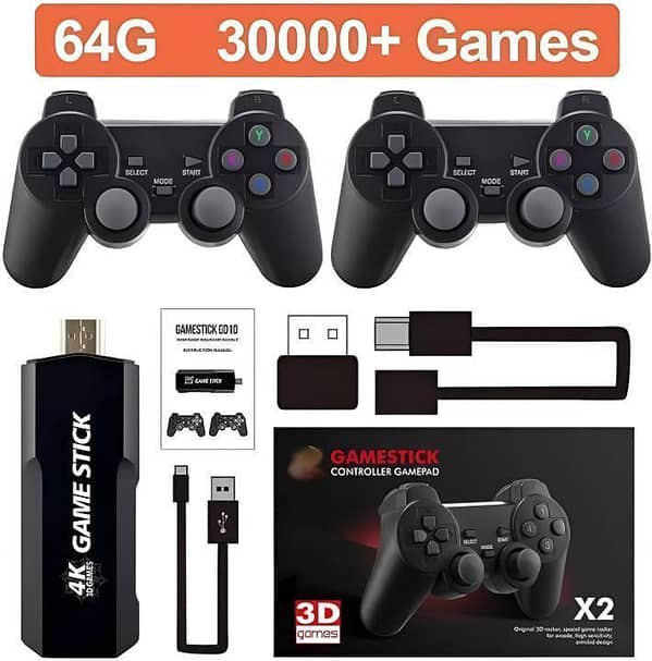 X2 Plus Video Game Stick With 2 Wireless Controllers