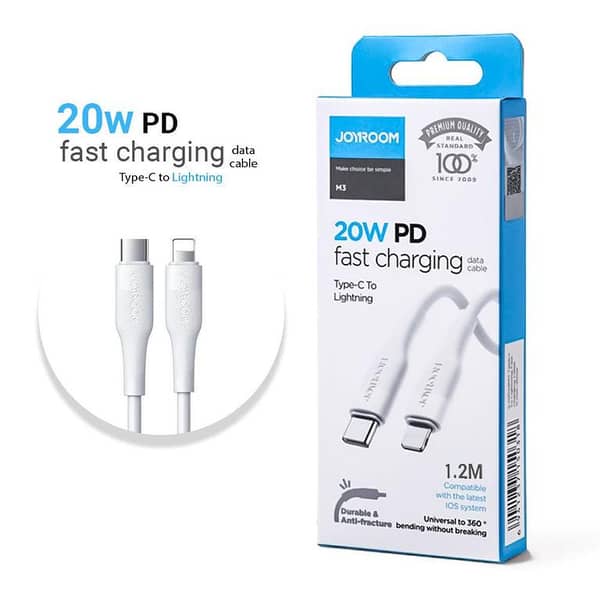 Joyroom S-1224m3 Type-c To Lightning Fast Charging Cable 1.2m White