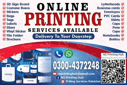 printing services, stickers, envelope, flyers, keychain, Publicity Pad