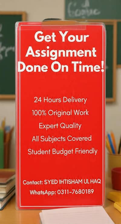University Assignment Typing + Handwritten Work | Peshawar