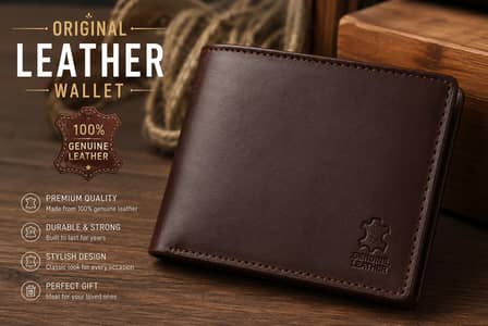 100% Genuine Leather Wallets 