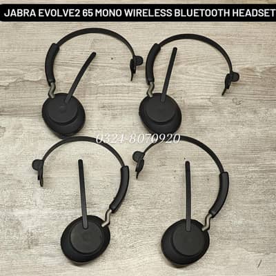 Jabra Evolve2 65 Mono Wireless Bluetooth Office Headset USB C Charging