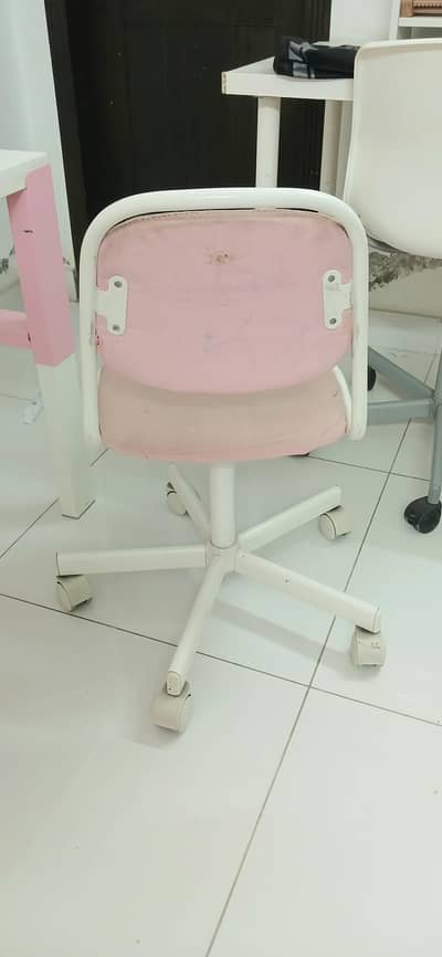 ORFJALL CHILDREN'S DESK CHAIR WHITE,VISSLE PINK  IKEA