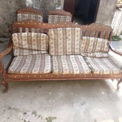 5 seater pure wooden sofa set for sale.