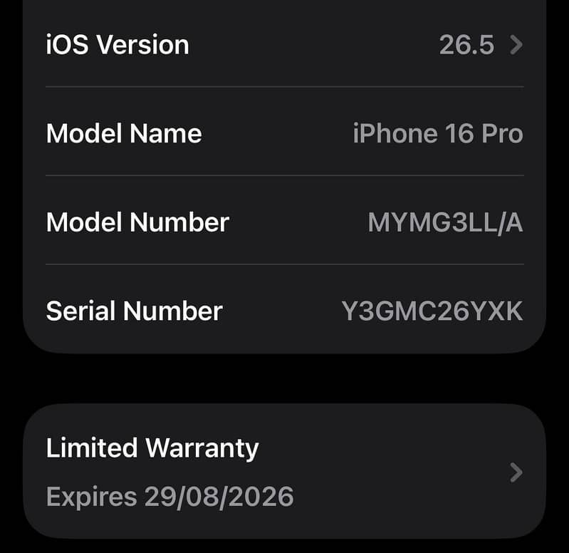 Iphone 16 pro Jv 256 gb 8