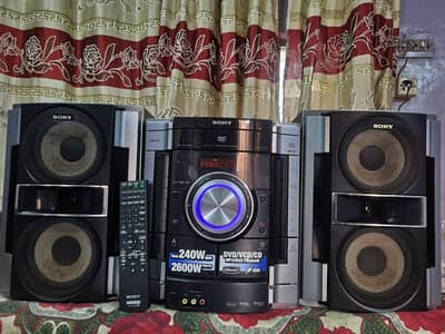 sony sound system speakers with box