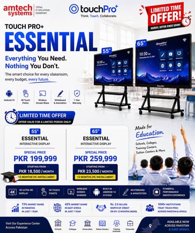 TouchPro+ 55 and 65 Inch Interactive LED