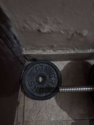 5 kg plates 10 kg plates and pull up bar stand with 14 gauge
