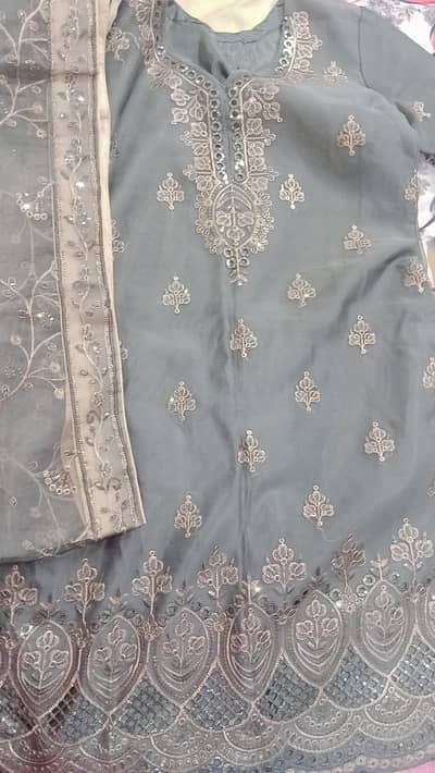  Elegant Grey Party Wear Suit for Sale