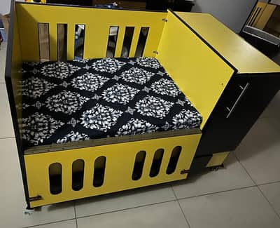Baby Cot With Mattress || Wooden Cot || Kids Bed || Kids Crib || Coat
