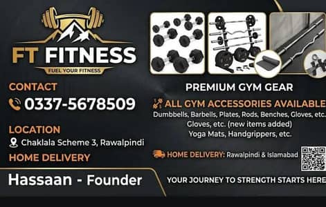 All Gym Accessories Available (Contact:03375678509)