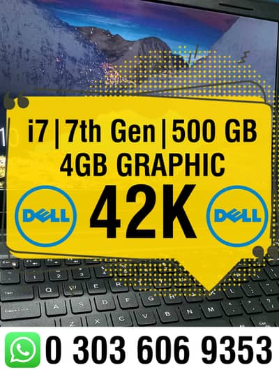 Dell Core i7 (7th GEN) | 500GB Storage | 8GB RAM DDR4 | 4GB Graphic