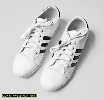 white Women's Running Sneakers with 3 Stripe only 999