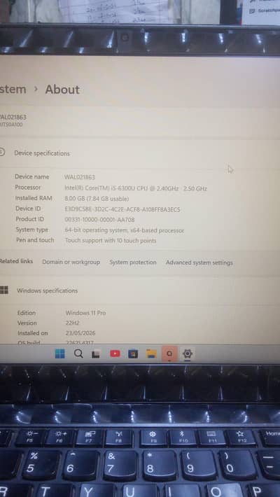 `Core i5 Laptop | 8GB RAM | Model 20JTS0A100`
