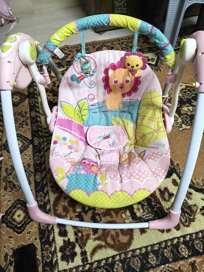 Best Quality Deluxe Portable Baby Swing (Pink)