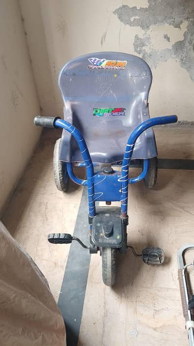 cycle + car + walker + jhula
