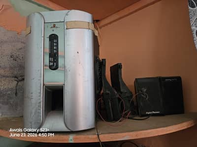 Amplifier + Subwoofer with 4 speakers for sale