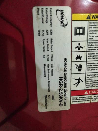 Generator 2.5kv brand new condition 70%off