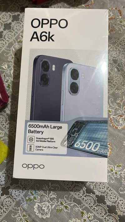 Oppo A6k 4GB RAM 128GB ROM Box Pack Seal Pack