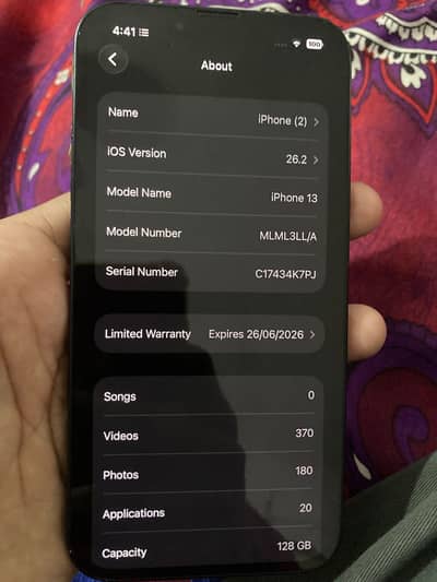 Apple iPhone 13 /. 128gb. Battery 91 jv 10/9