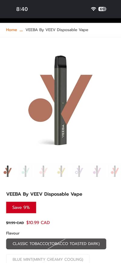 Veeba by Veev disposable vape