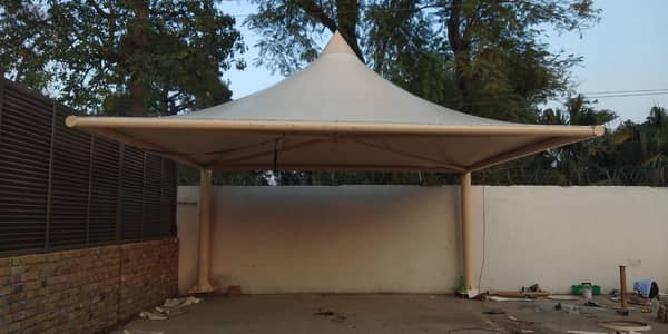Canopy shade l Wall mounted car shade l Tensile fabric pvc car shade